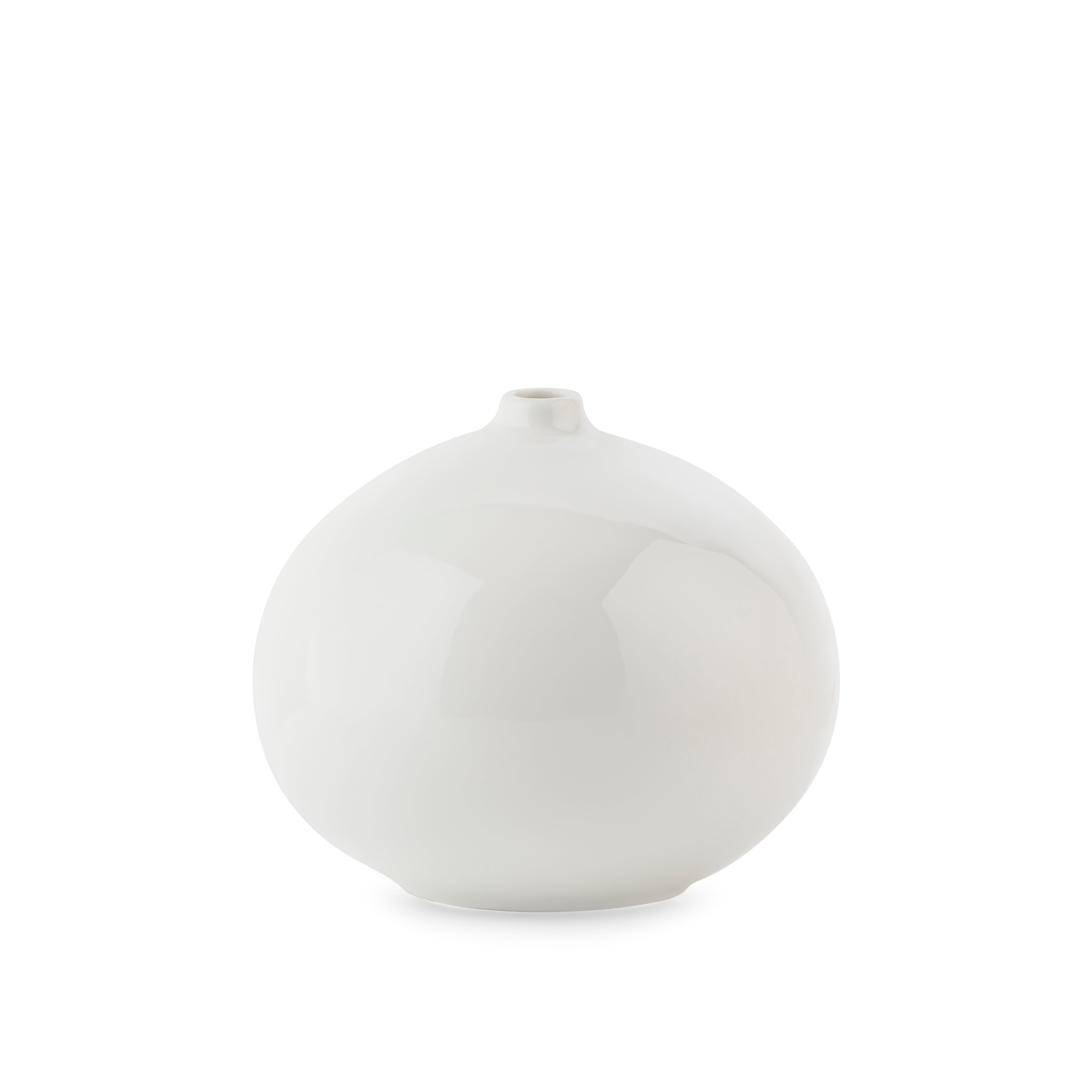 VASE 11,5 X 10 CM HVIT