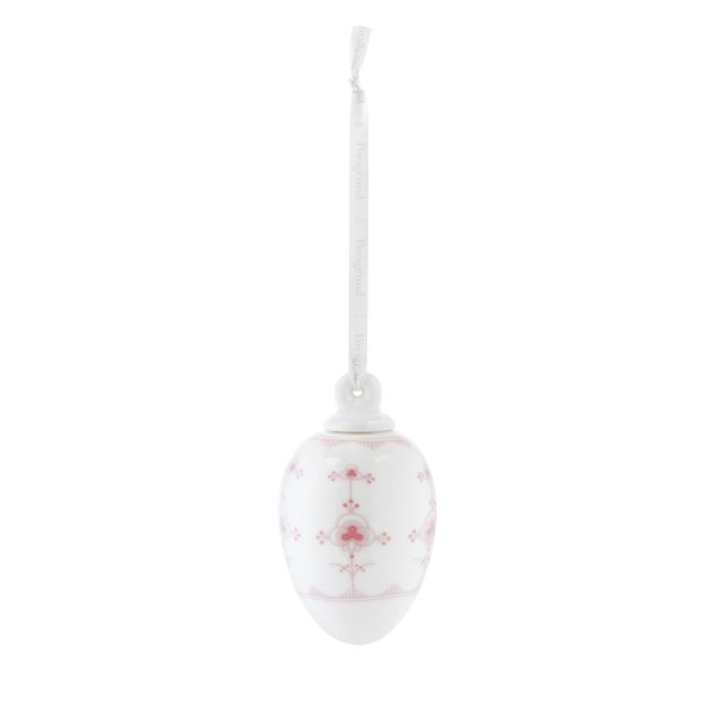 PORSELENSEGG STRÅMØNSTER 4,5 CM ROSA
