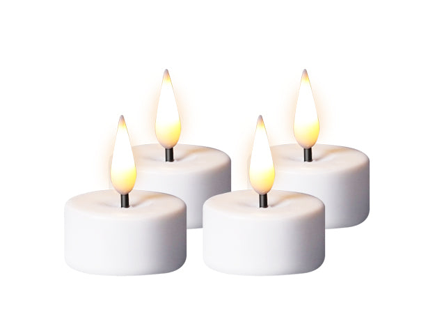 T-LYS LED 3,4X4,5 CM HVIT 4 PK M/BATTERI