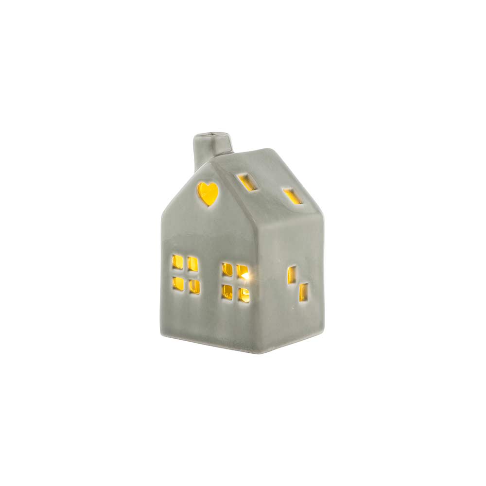MINI HUS PORSELEN LED LYS 3 PK