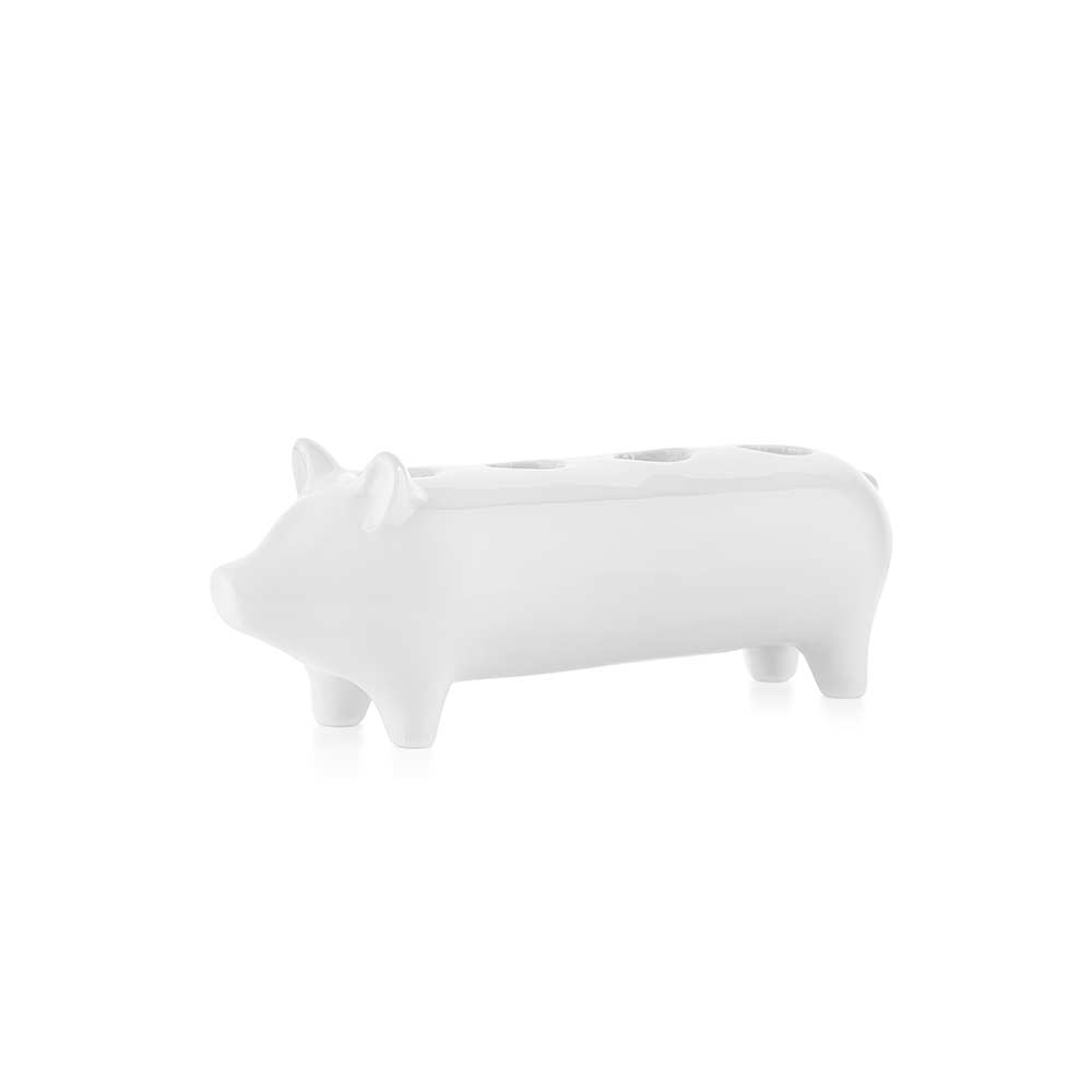 HELDIGGRIS PORSELEN ADVETSTAKE HVIT 19 CM