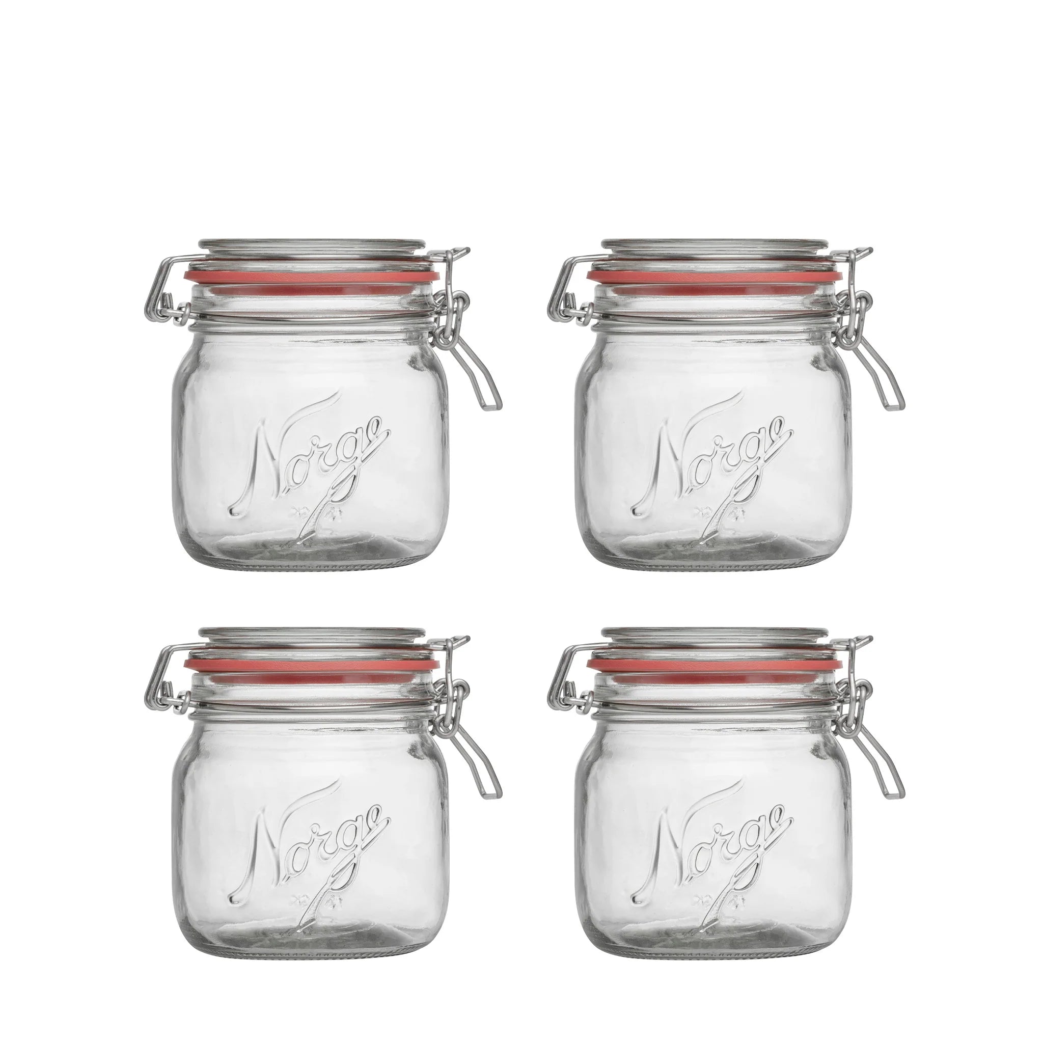 GLASS M/HENGSLET LOKK 0,4 L 4 STK