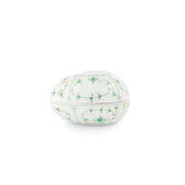STRÅMØNSTER EGG MED LOKK GRØNN 14,5X10,8X9,8 CM
