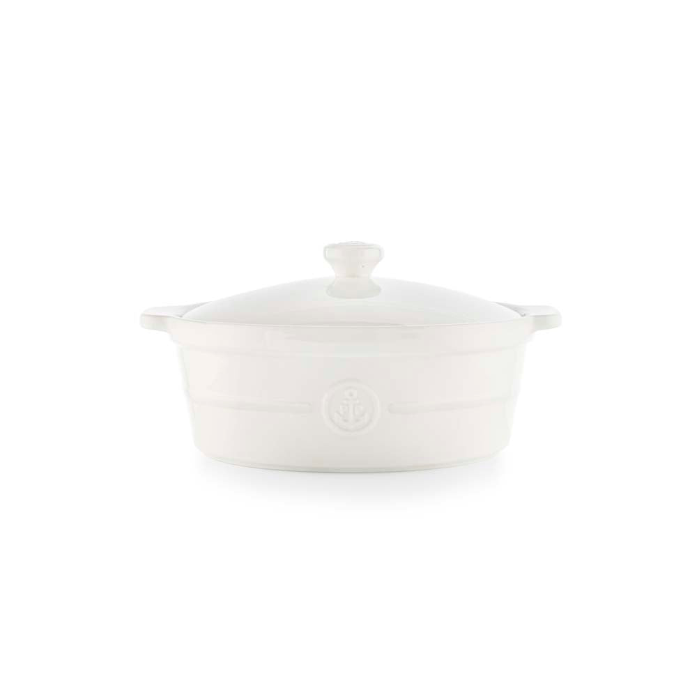 ILDFAST RUND FORM MED LOKK 24 CM HVIT