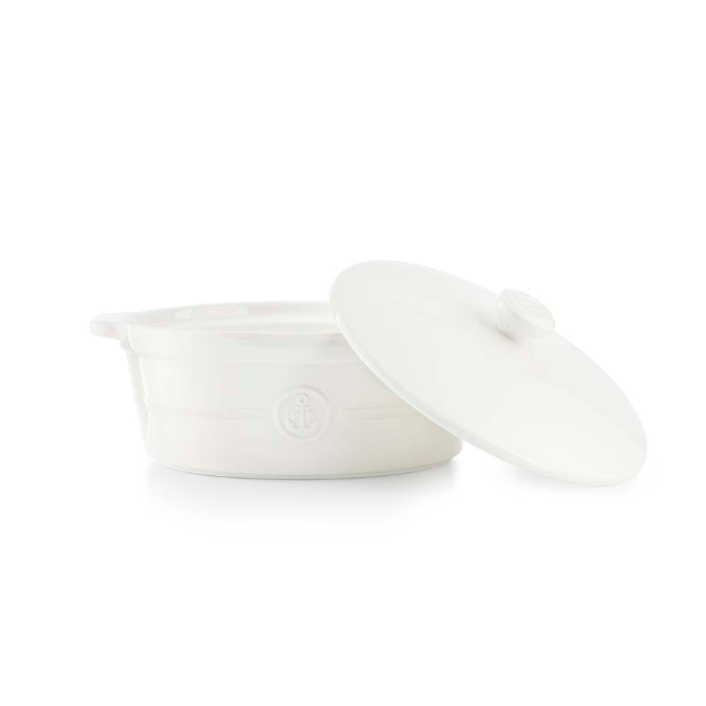 ILDFAST RUND FORM MED LOKK 24 CM HVIT