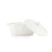 ILDFAST RUND FORM MED LOKK 24 CM HVIT