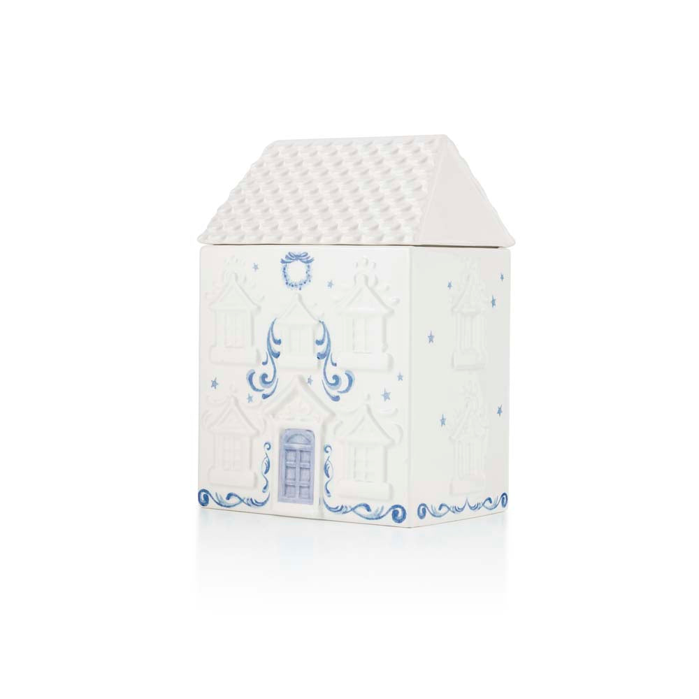PORSELEN KRUKKE MED LOKK BALLERINA HUS 18.0 x 13.0 x 24.3 CM