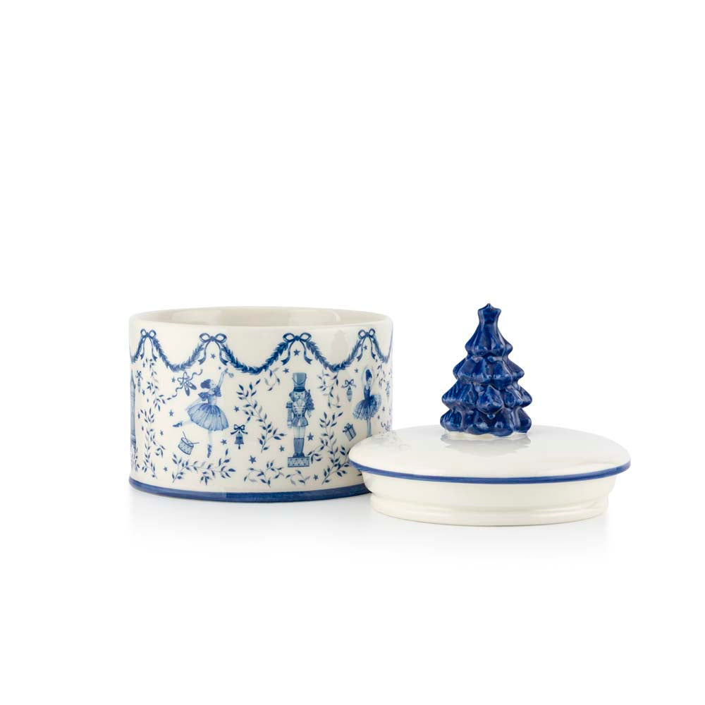 PORSELEN KRUKKE BALLERINA RUND MED LOKK 15.6 x 15.6 x 19.0 CM