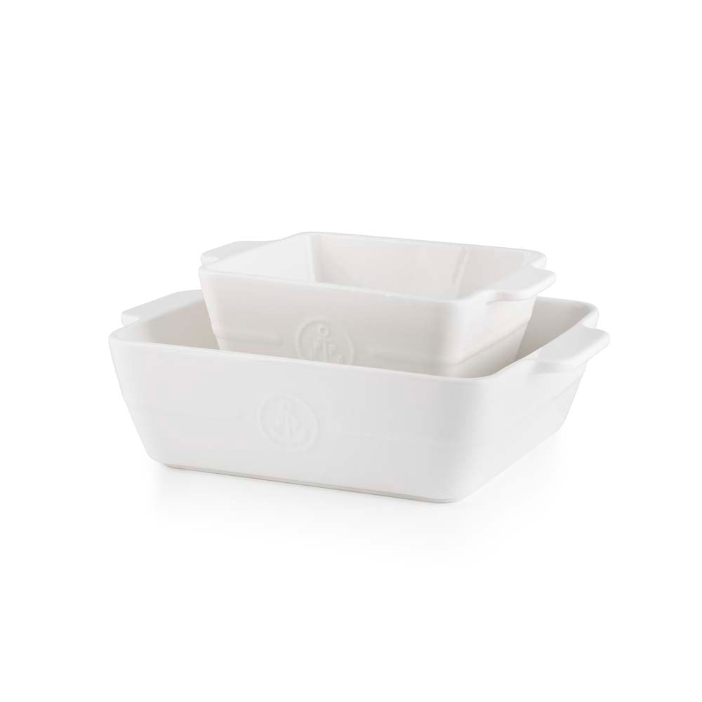 ILDFAST FORM KVADRATISK 2PK 12 CM + 18 CM HVIT