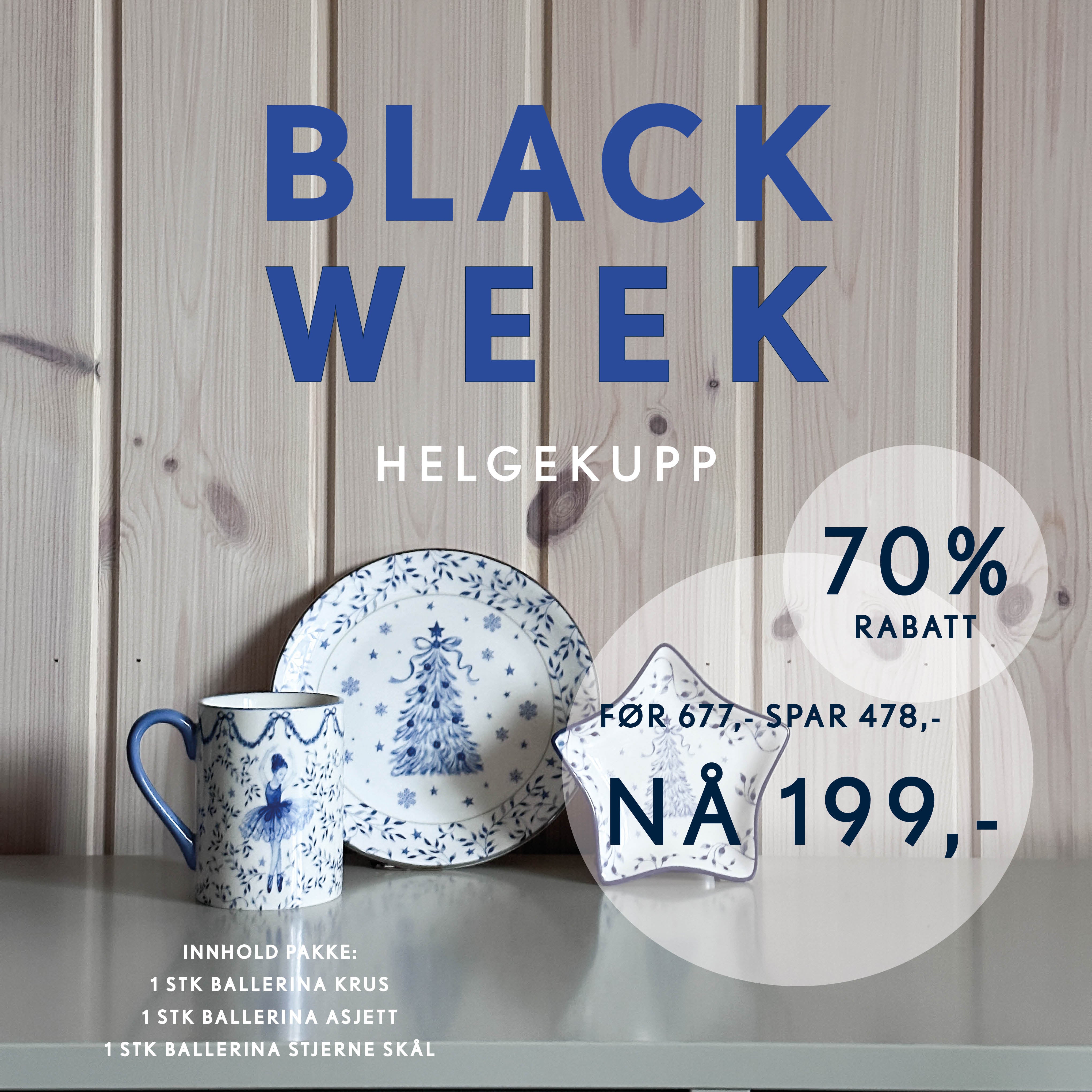 BALLERINA KRUS OG SKÅL STJERNE PAKKE