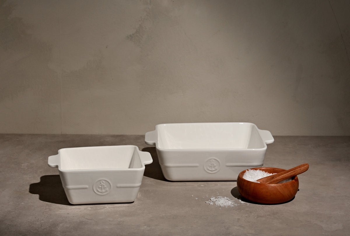 OVENPROOF DISH SQUARE 2-PACK 12 CM + 18 CM WHITE
