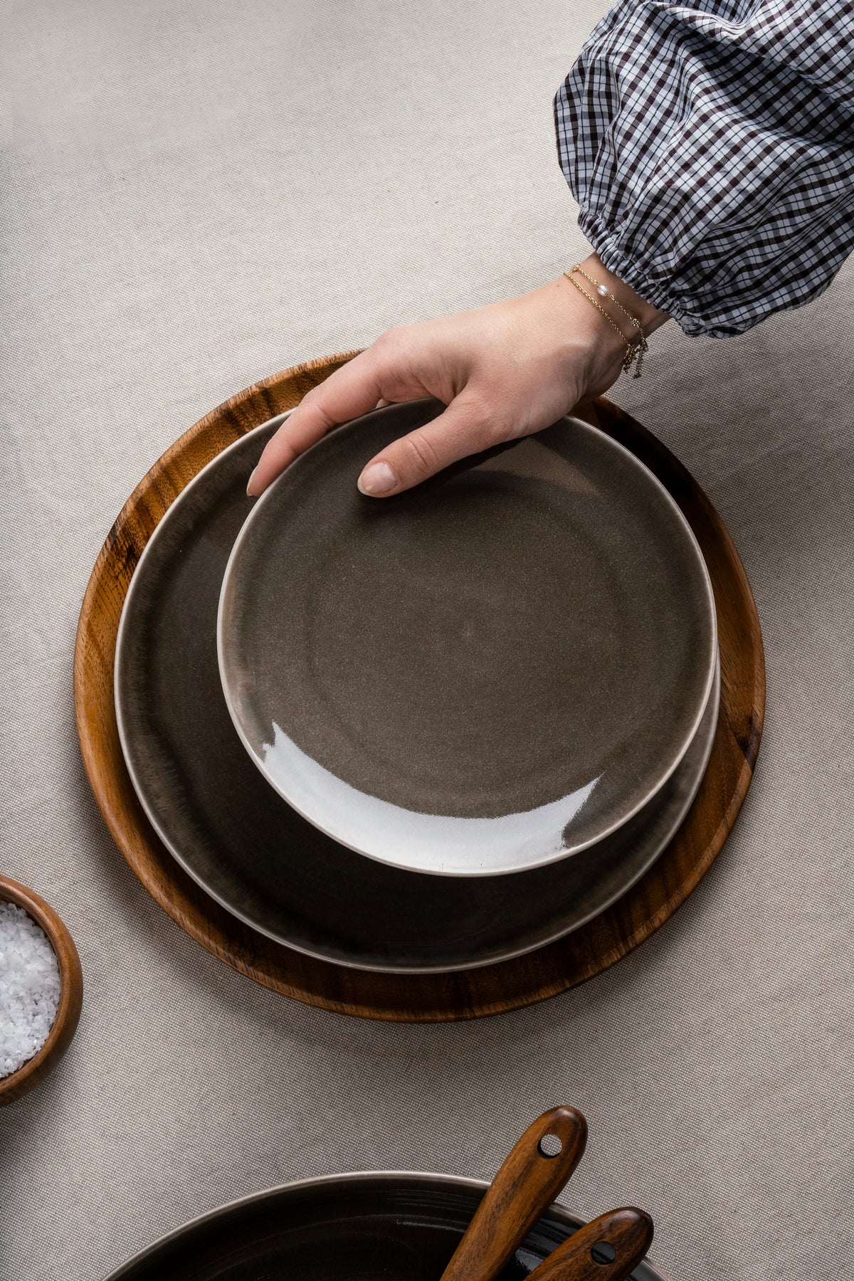 ELLIE PLATE 20 CM NOUGAT