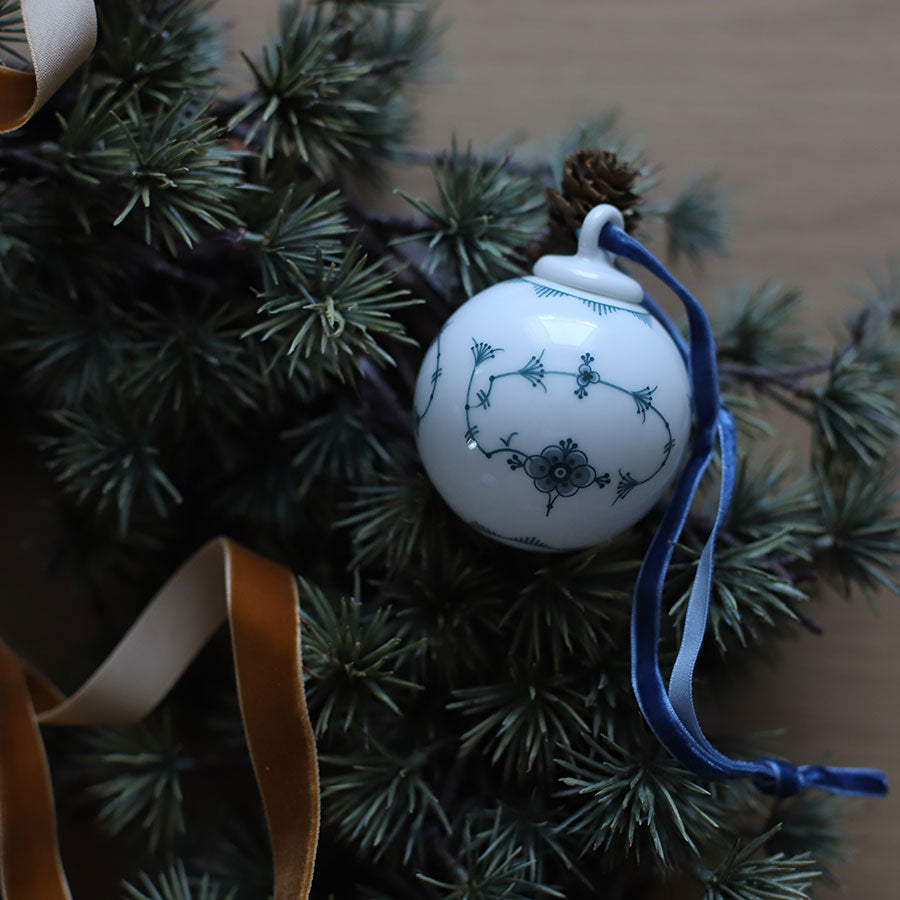 STRÅMØNSTER JULEKULE BLÅ 3 PK