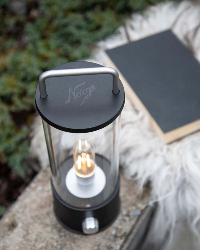 NORGESGLASS LEDLAMPE SORT 31 CM