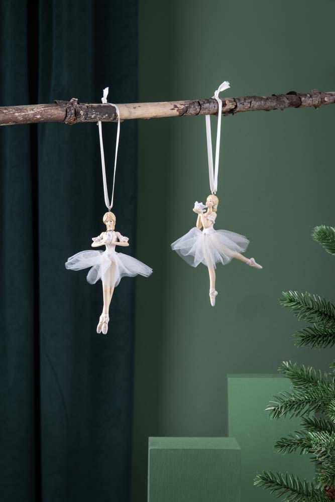 BALLERINA HENGEPYNT Sous-sus HVIT 12 CM