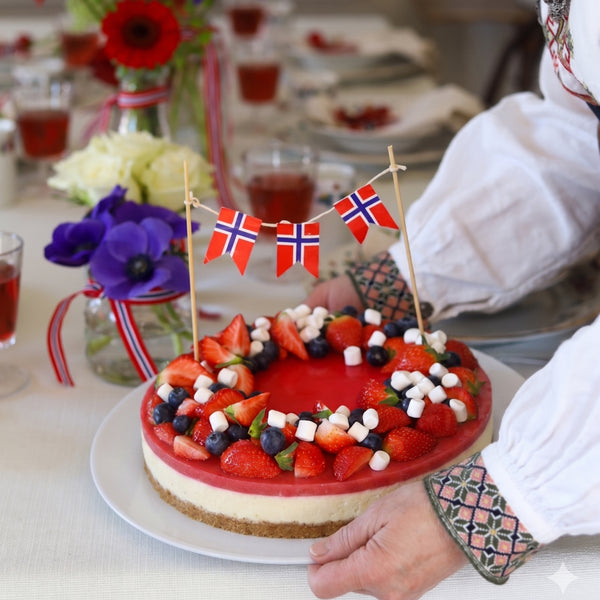 Ostekake med gelélokk - perfekt laget i Bake it Easy kakeform 