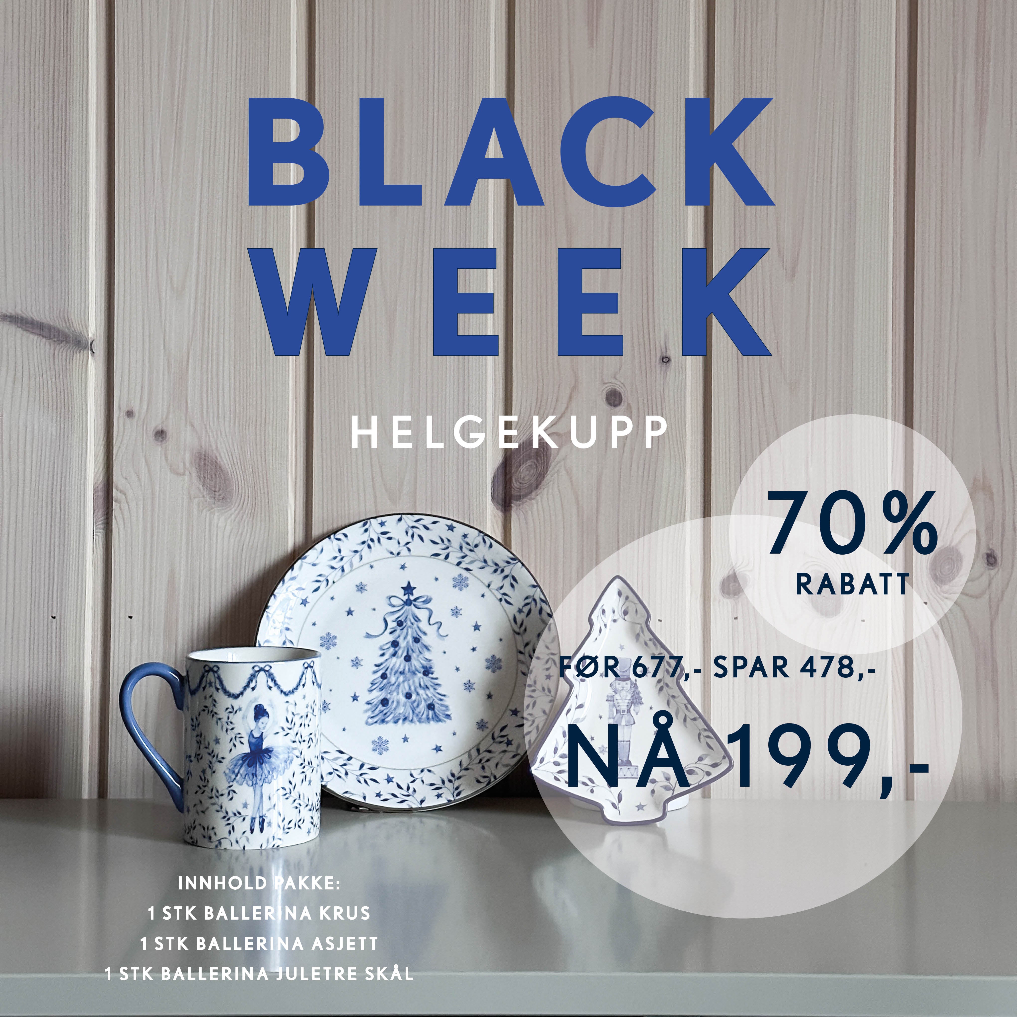 BALLERINA KRUS OG SKÅL TRE PAKKE