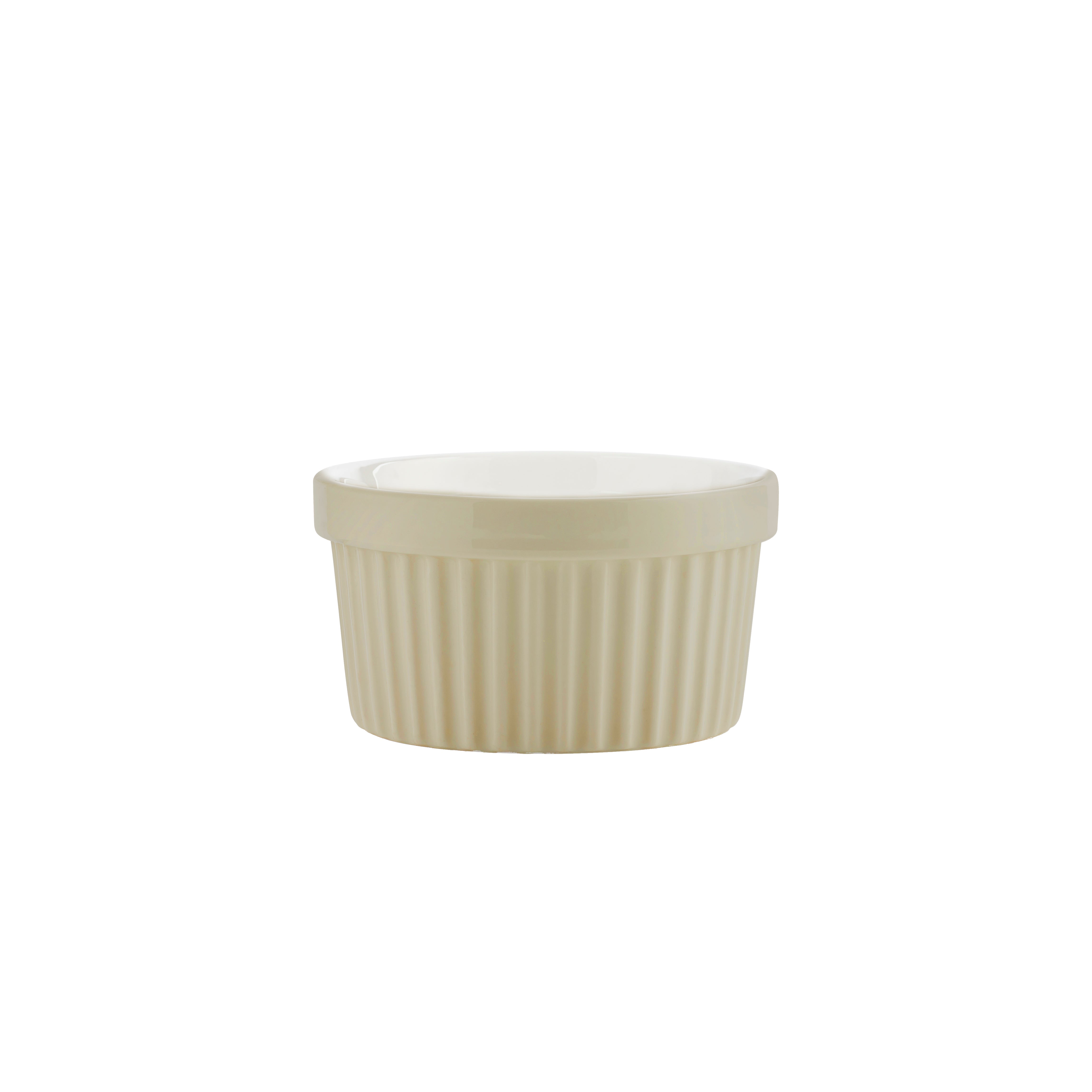RAMAKIN MED RILLER BEIGE