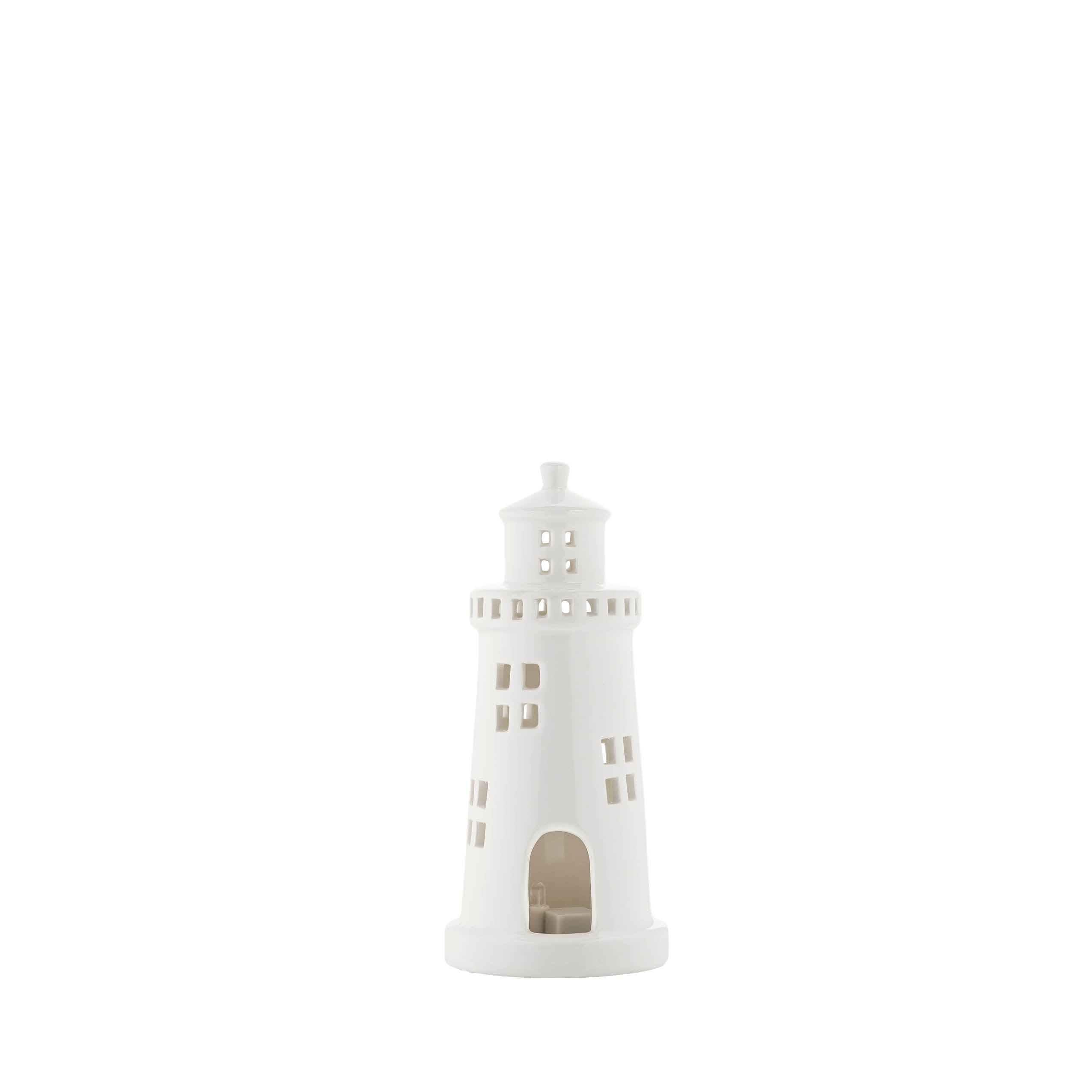 FYRTÅRN LED LYS 16,5 CM HVIT