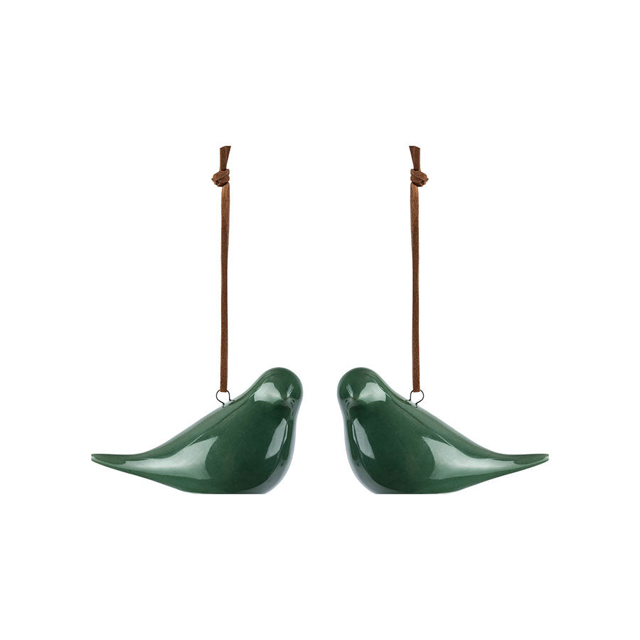 TURTELDUER PORSELEN HENG 2 PK GRØNN MÅL: 8,2 X 3,8 CM