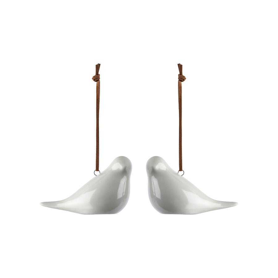 TURTELDUER PORSELEN HENG 2 PK HVIT MÅL: 8,2 X 3,8 CM