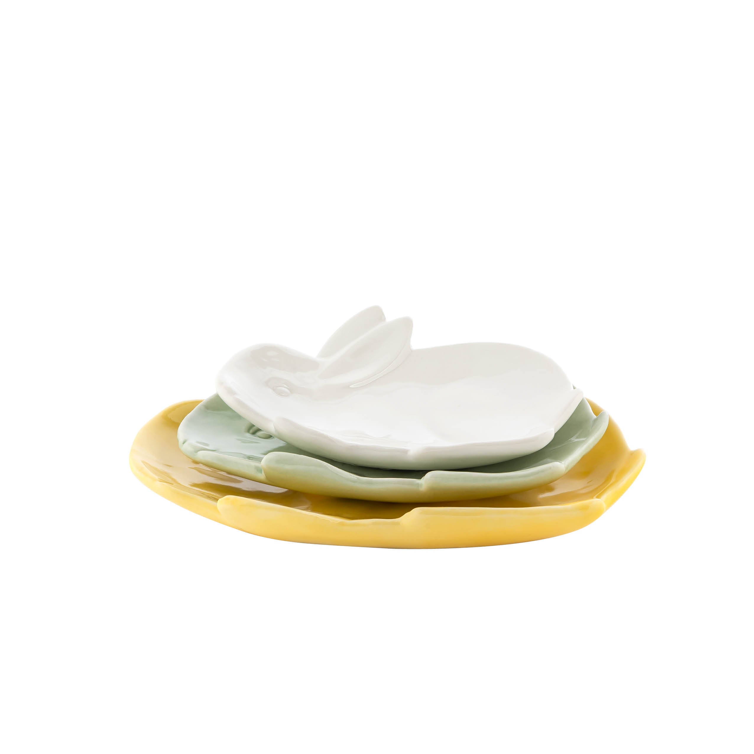 PORSELENS SKÅL HARER 3 PK / 11,5 / 13,5 / 16 CM
