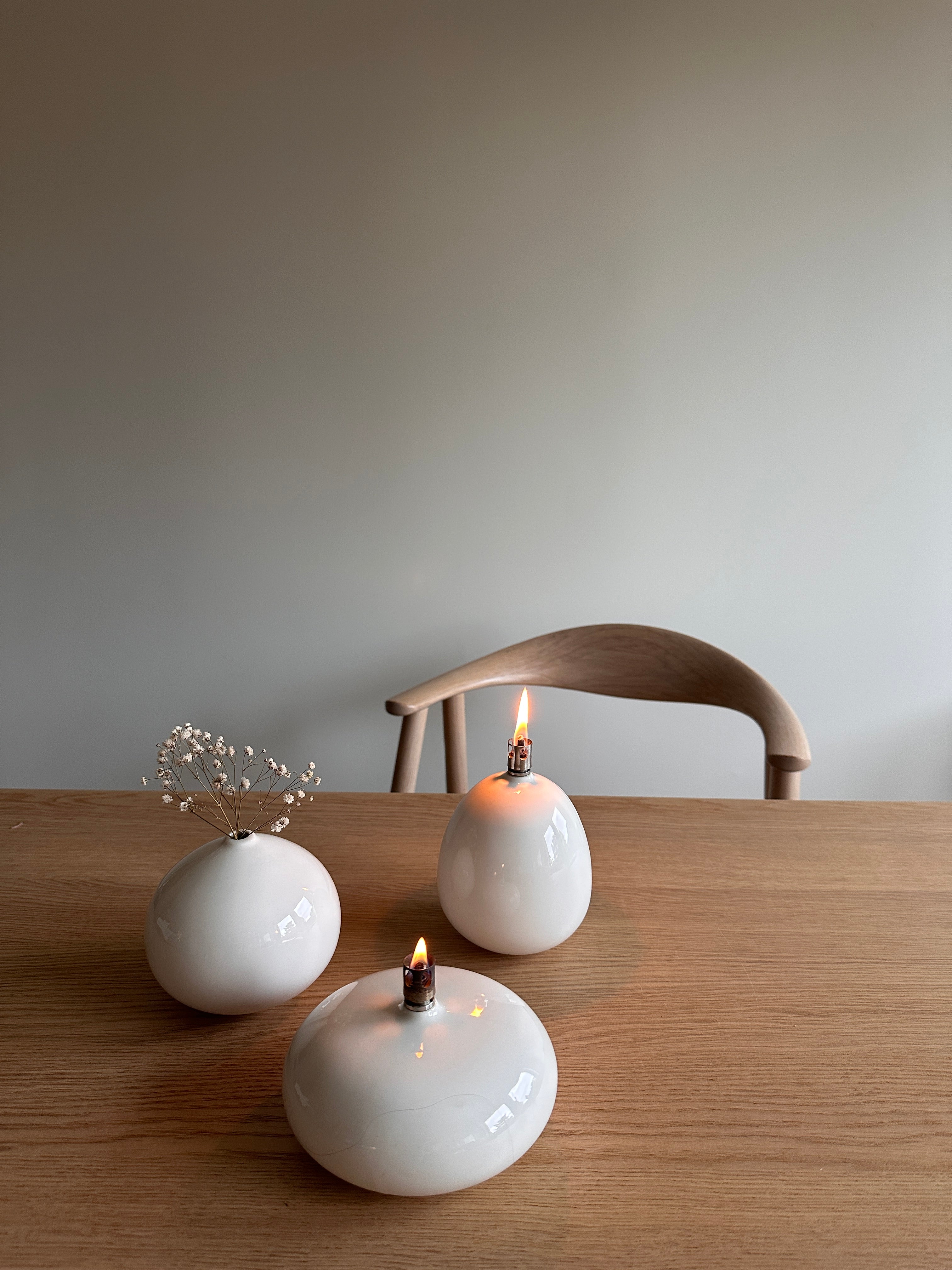 OLJELAMPE OG VASE-PAKKE