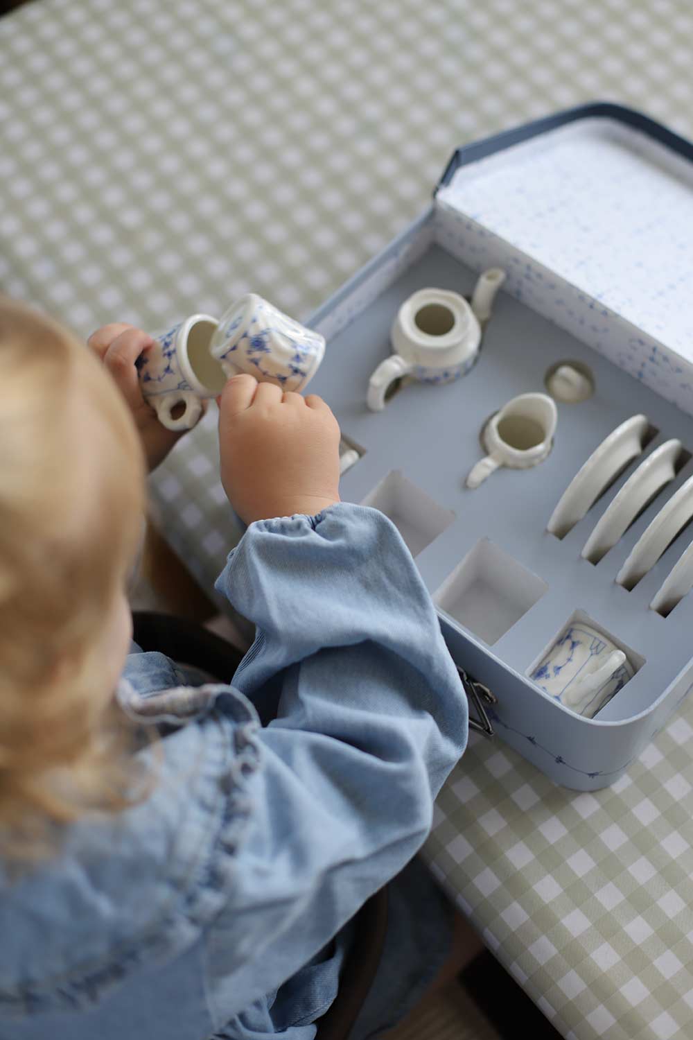 SETT MINI STRÅMØNSTER 10 DELER I KOFFERT