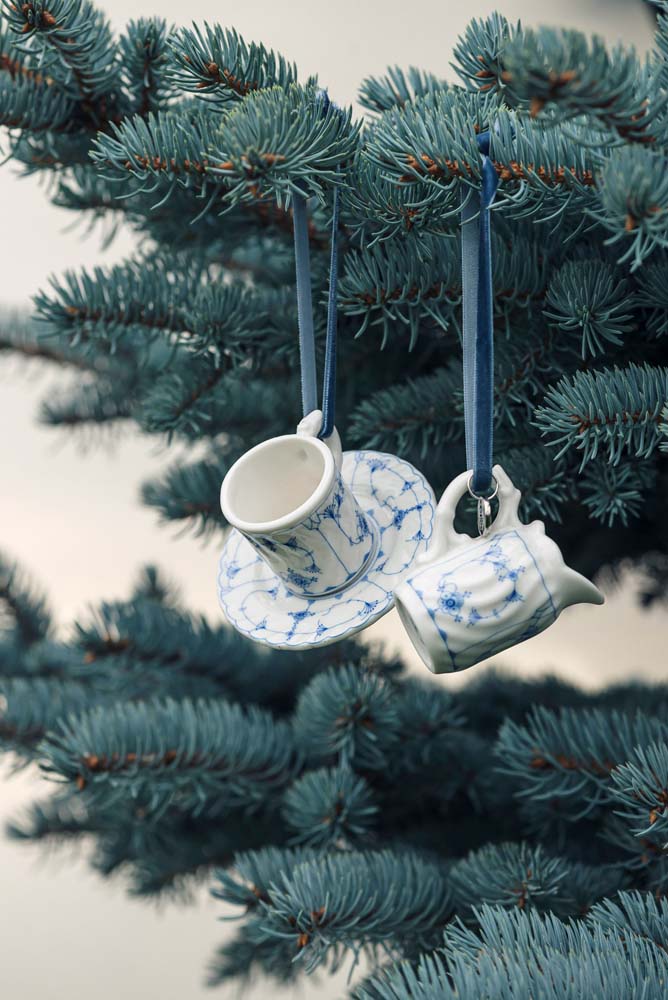 KOPP OG SKÅL MINI STRÅMØNSTER ORNAMENT 9x5x9 CM