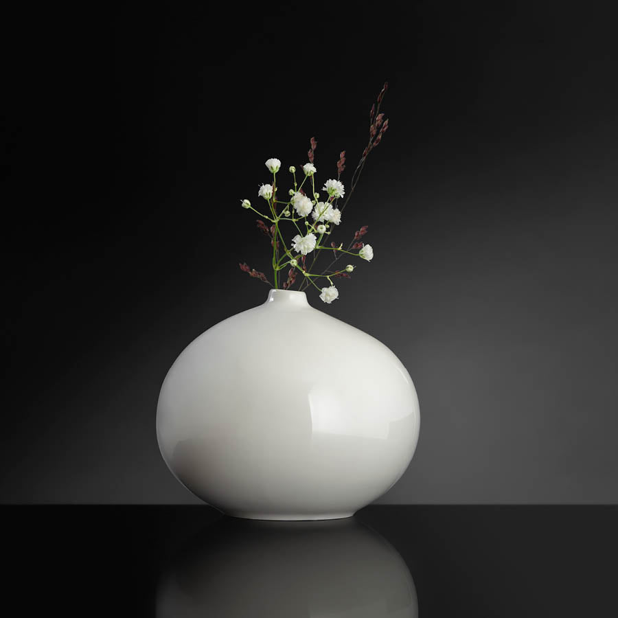 VASE 11,5 X 10 CM HVIT
