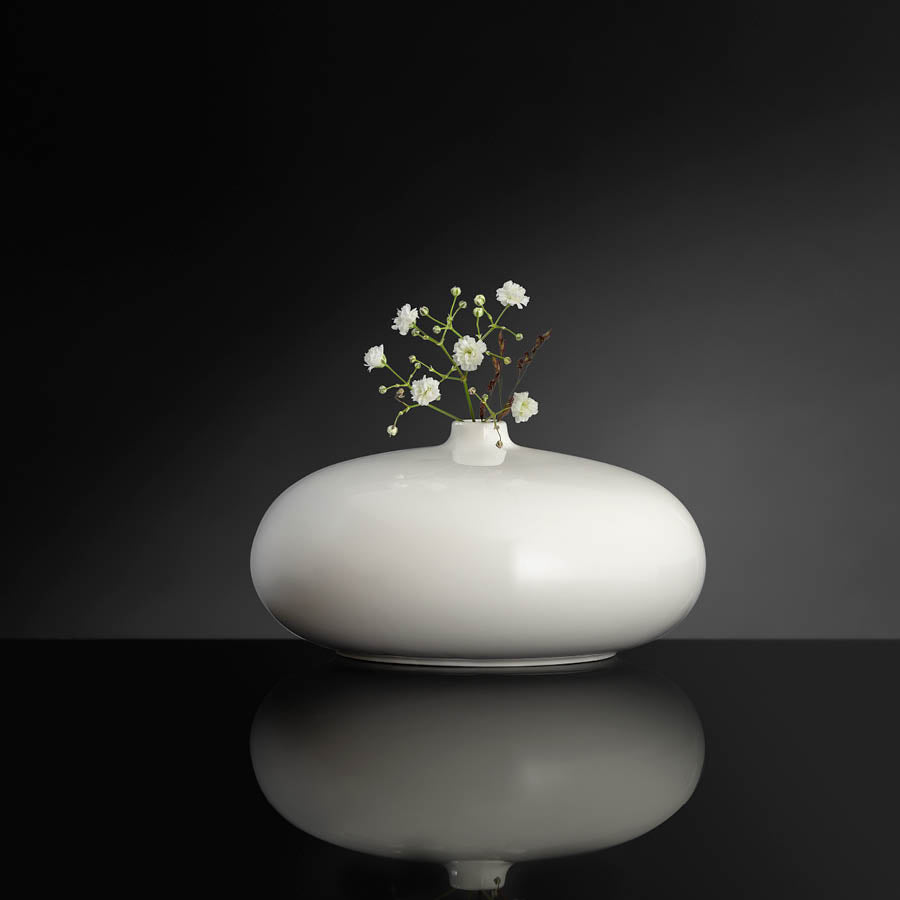 VASE 13,5 X 7 CM HVIT