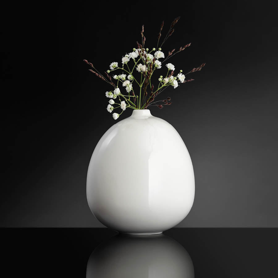 VASE 10,5 X 12 CM HVIT