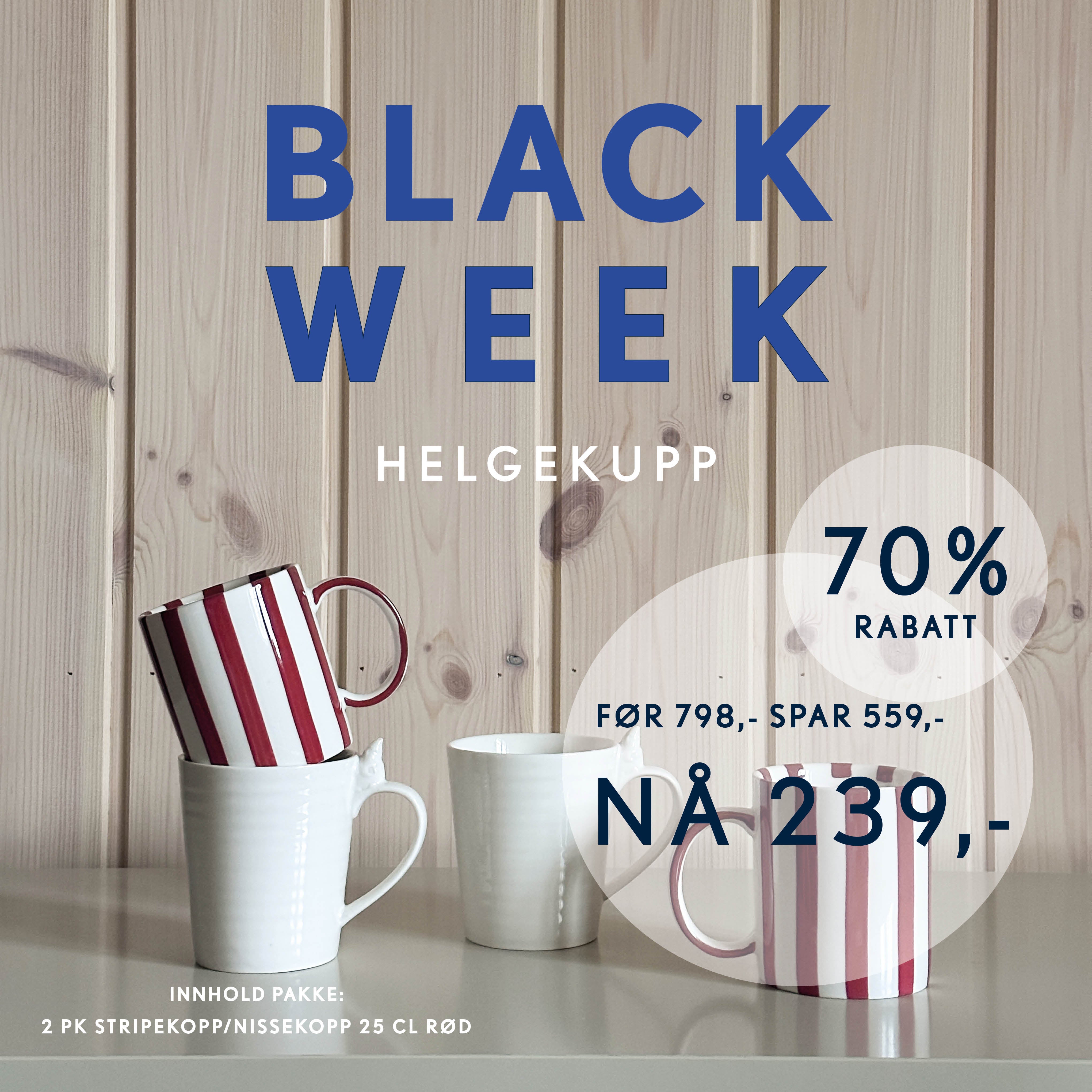 NISSE/STRIPEKRUS RØD PAKKE