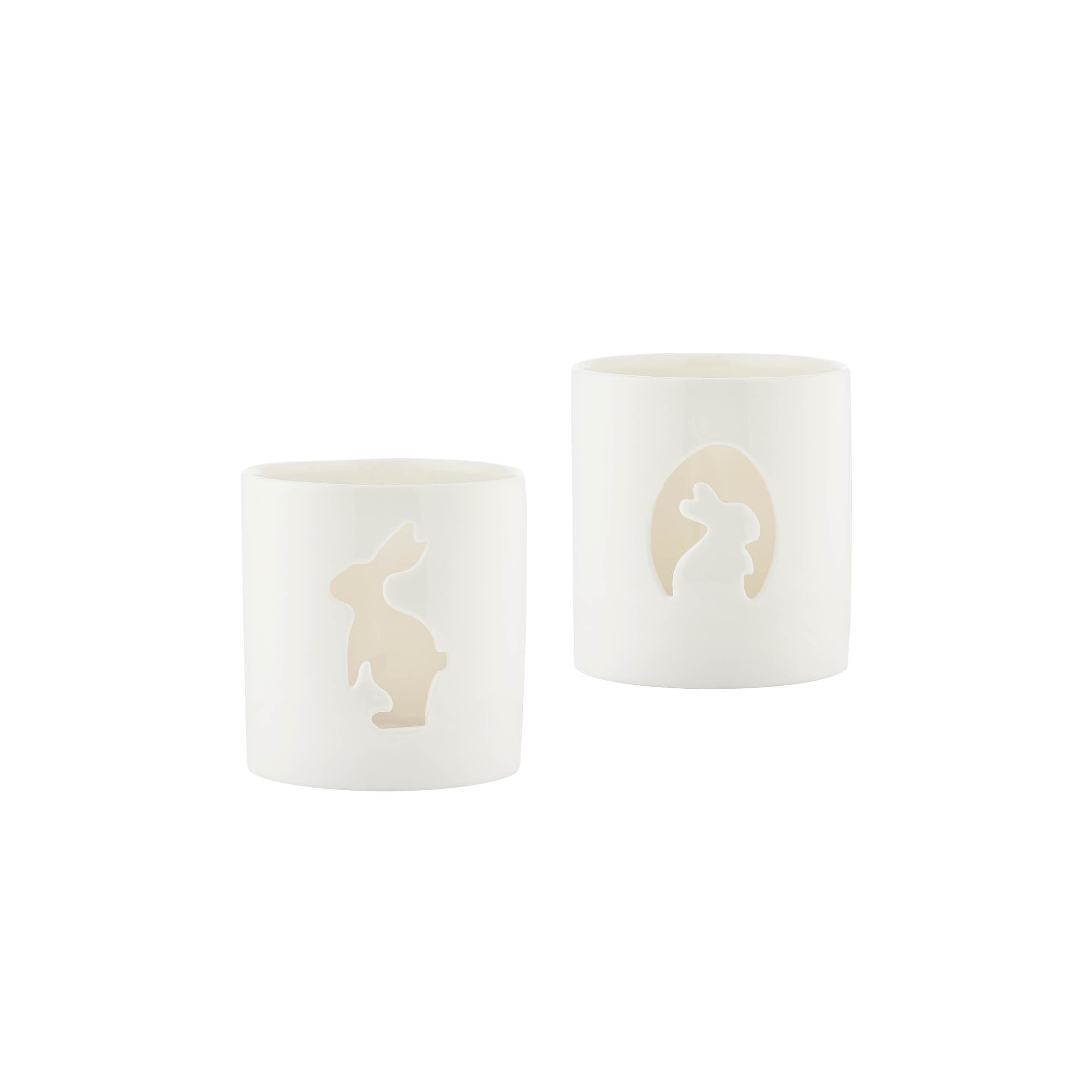 T-LYSHOLDER HARE 8 CM HVIT 2 PK