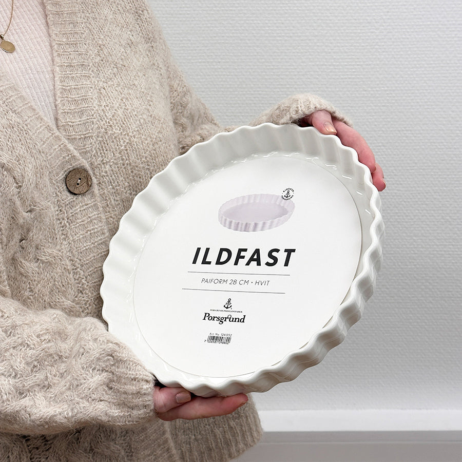 ILDFAST PAIFORM 28 CM HVIT