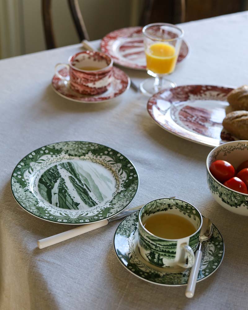 VINTAGE CUP & SAUCER 22 CL GREEN