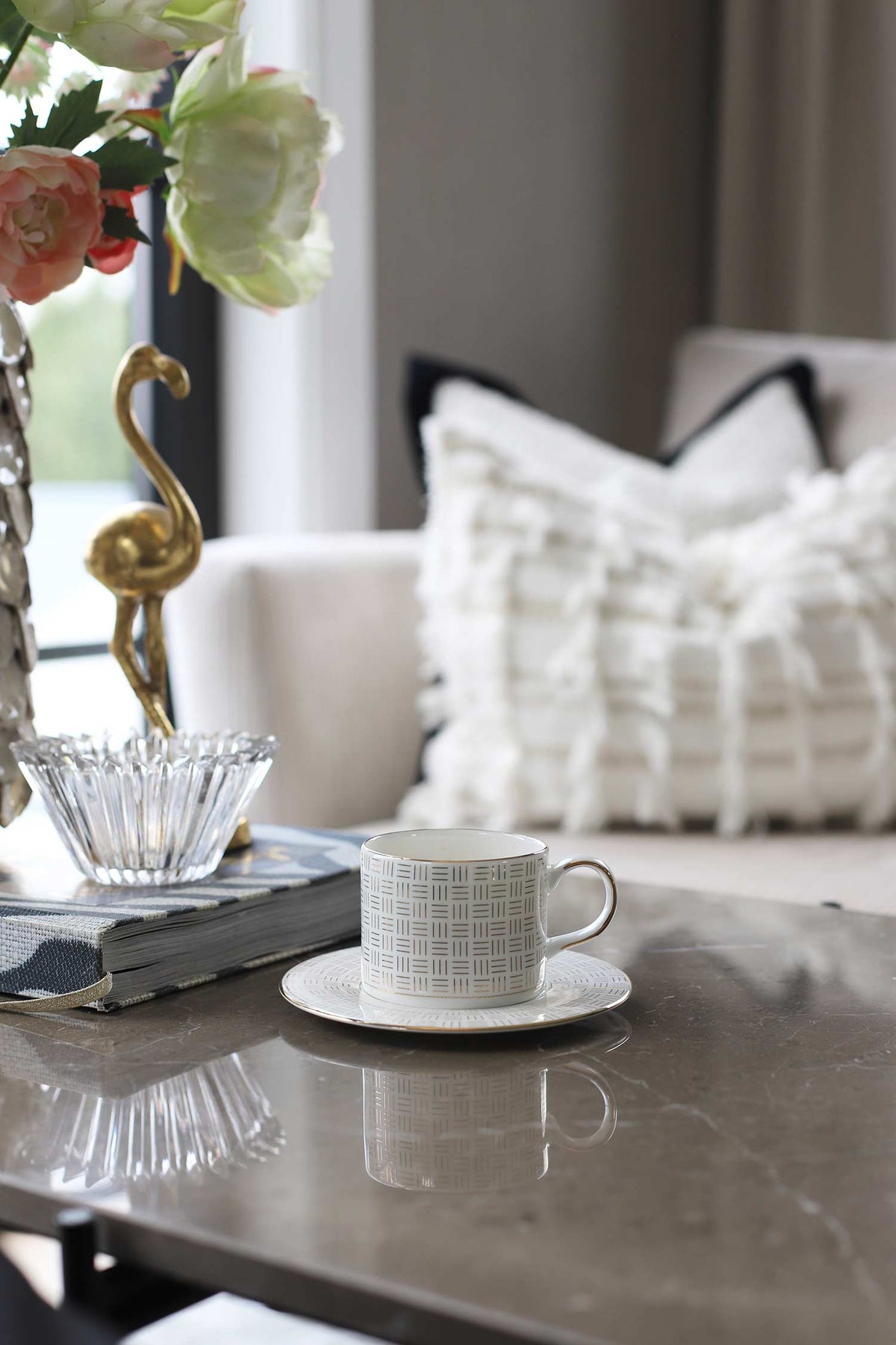 VIVIENNE PLATINUM KAFFEKOPP M/SKÅL